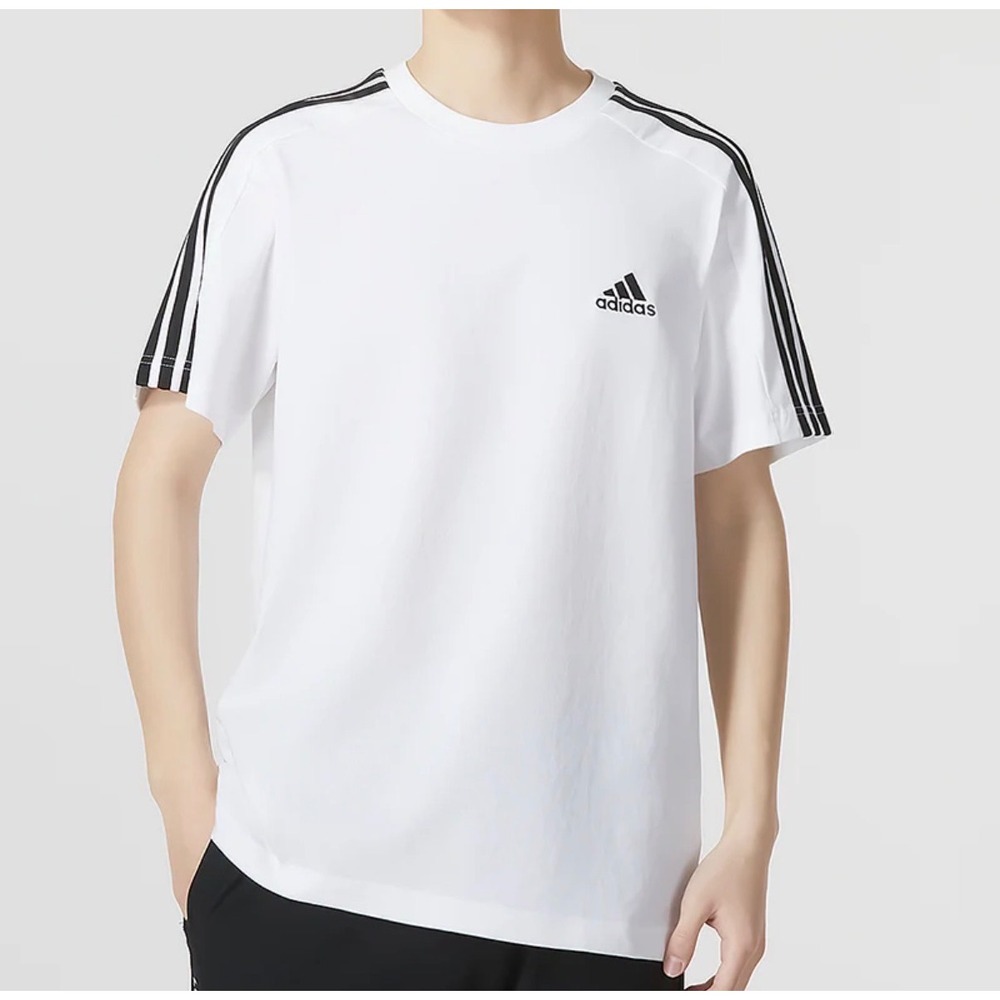 NWT Adidas Men's Basic T-Shirt – White/Black – Large